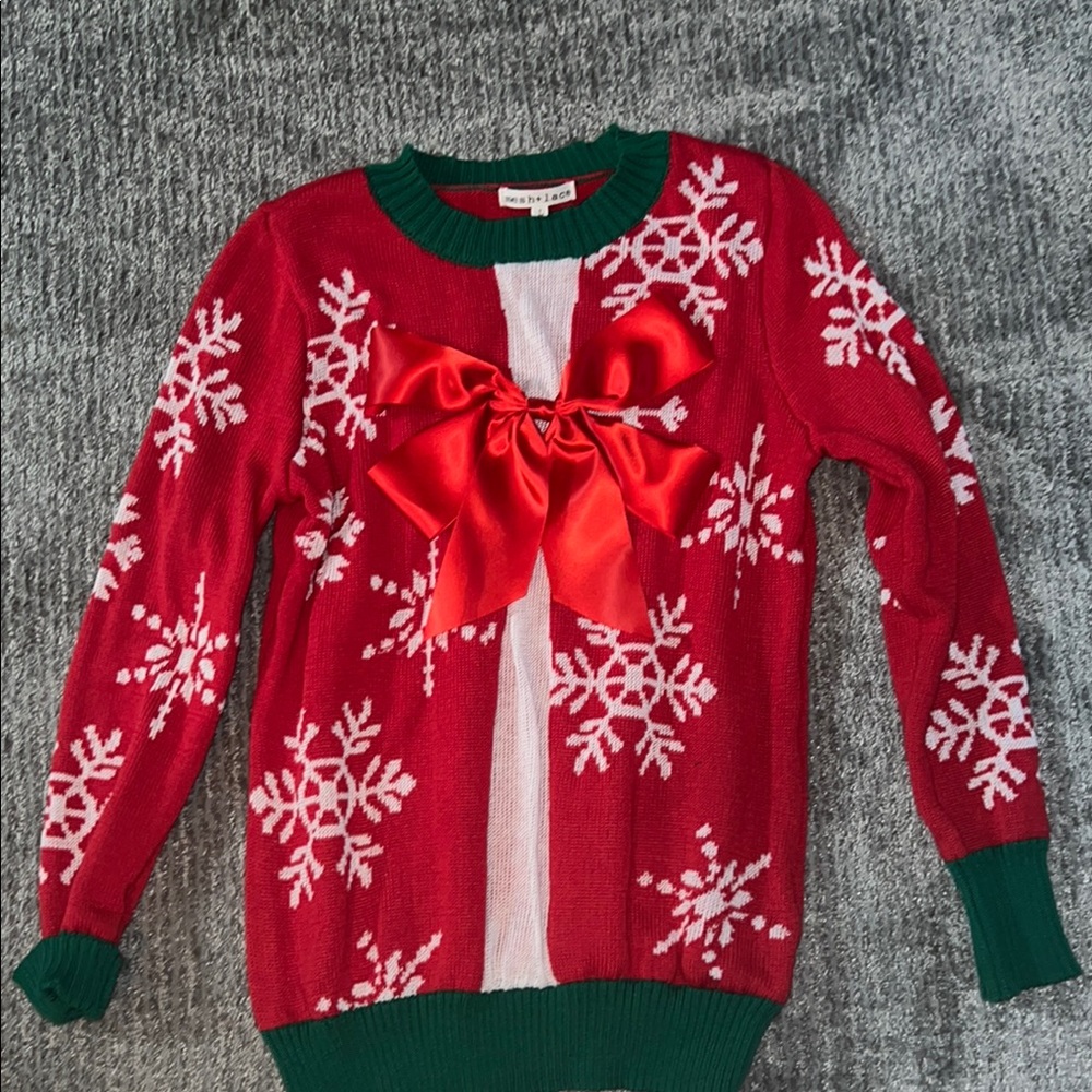 Marshalls Red Christmas Sweater Crew & Scoop Necks